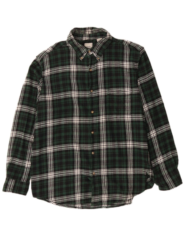 Мужская фланелевая рубашка Chaps XL, зеленая клетка, хлопок