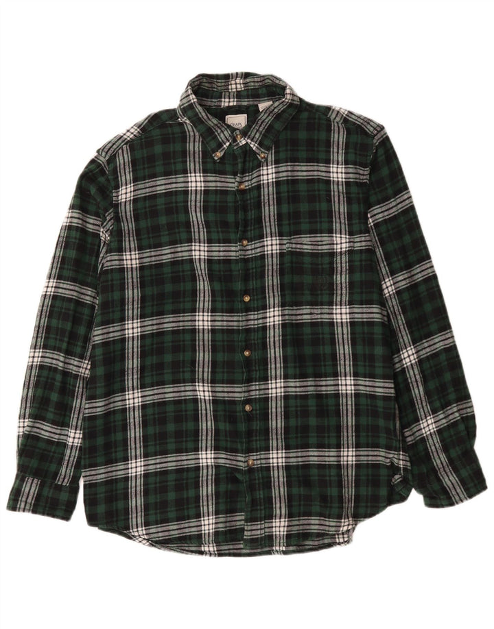 Мужская фланелевая рубашка Chaps XL, зеленая клетка, хлопок