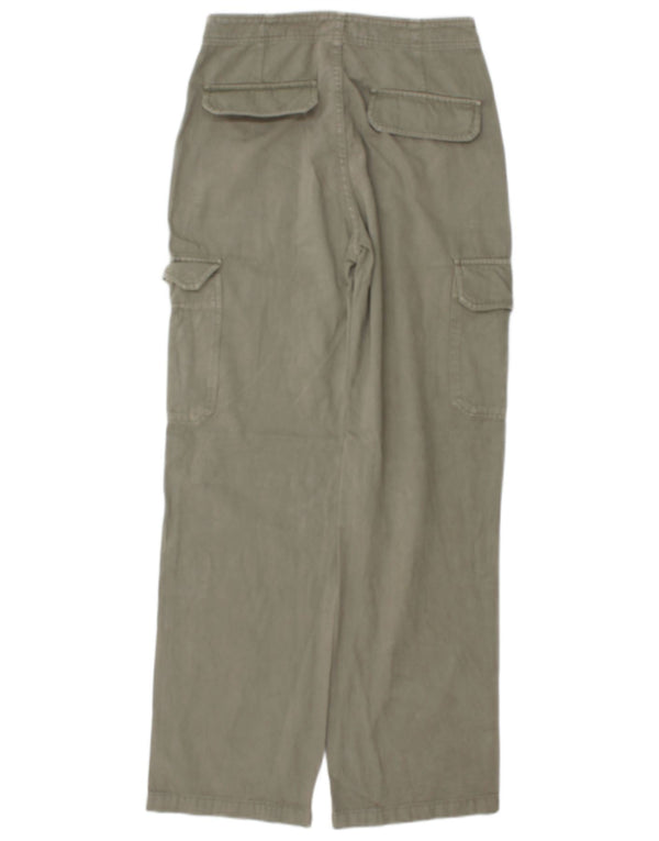 Женские прямые брюки карго с высокой талией Zara EU 36 XS W26 L31 хаки