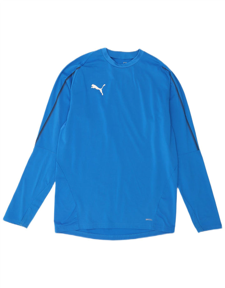 Мужской топ Puma с длинным рукавом, средний синий полиэстер