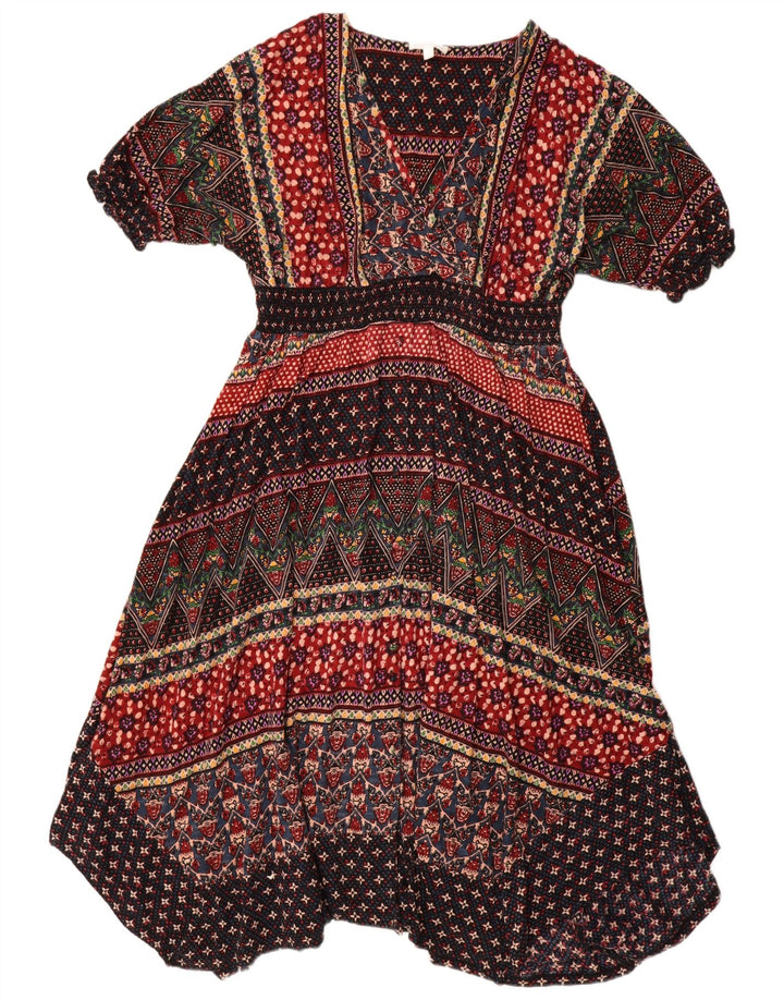 Женское асимметричное платье Monsoon UK 16, большой разноцветный хлопок с цветочным принтом