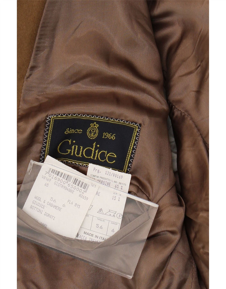 Мужской пиджак Giudice на 2 пуговицах IT 56 3XL Бежевый Шерстяной