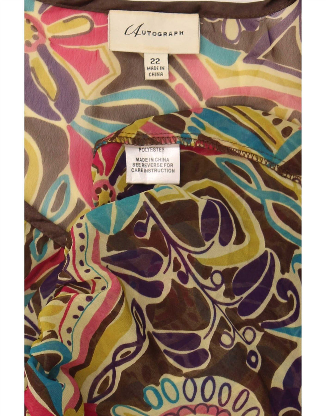Женская прозрачная блузка Marks & Spencer UK 22 3XL, разноцветная