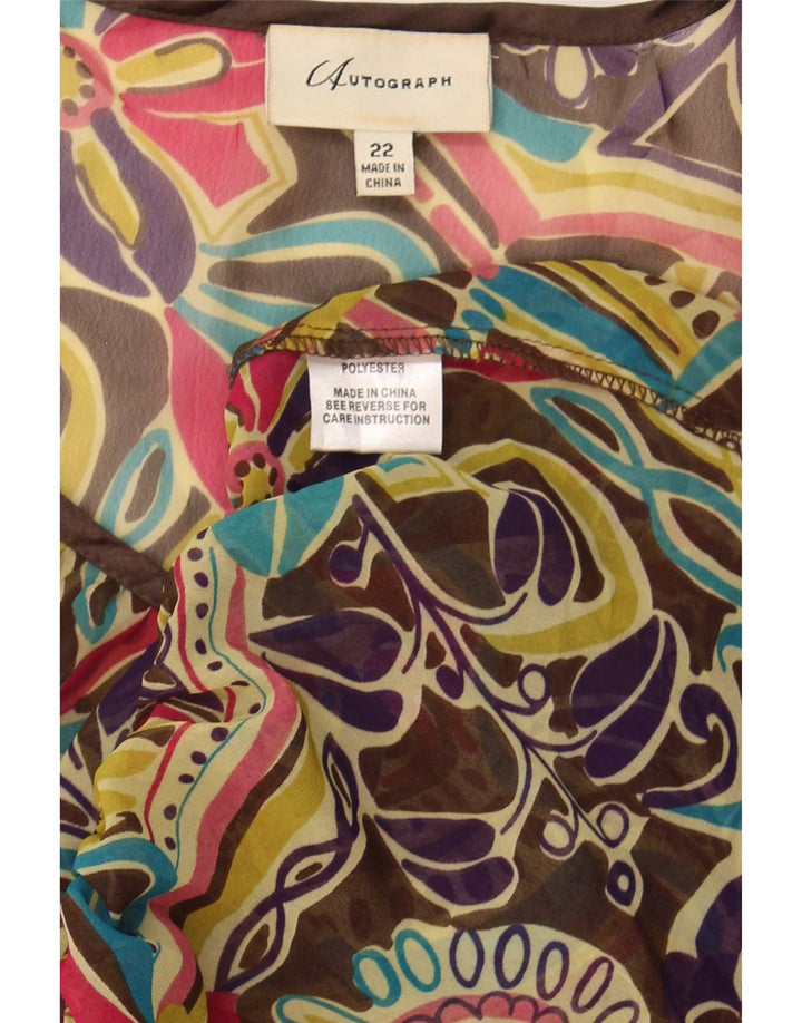 Женская прозрачная блузка Marks & Spencer UK 22 3XL, разноцветная
