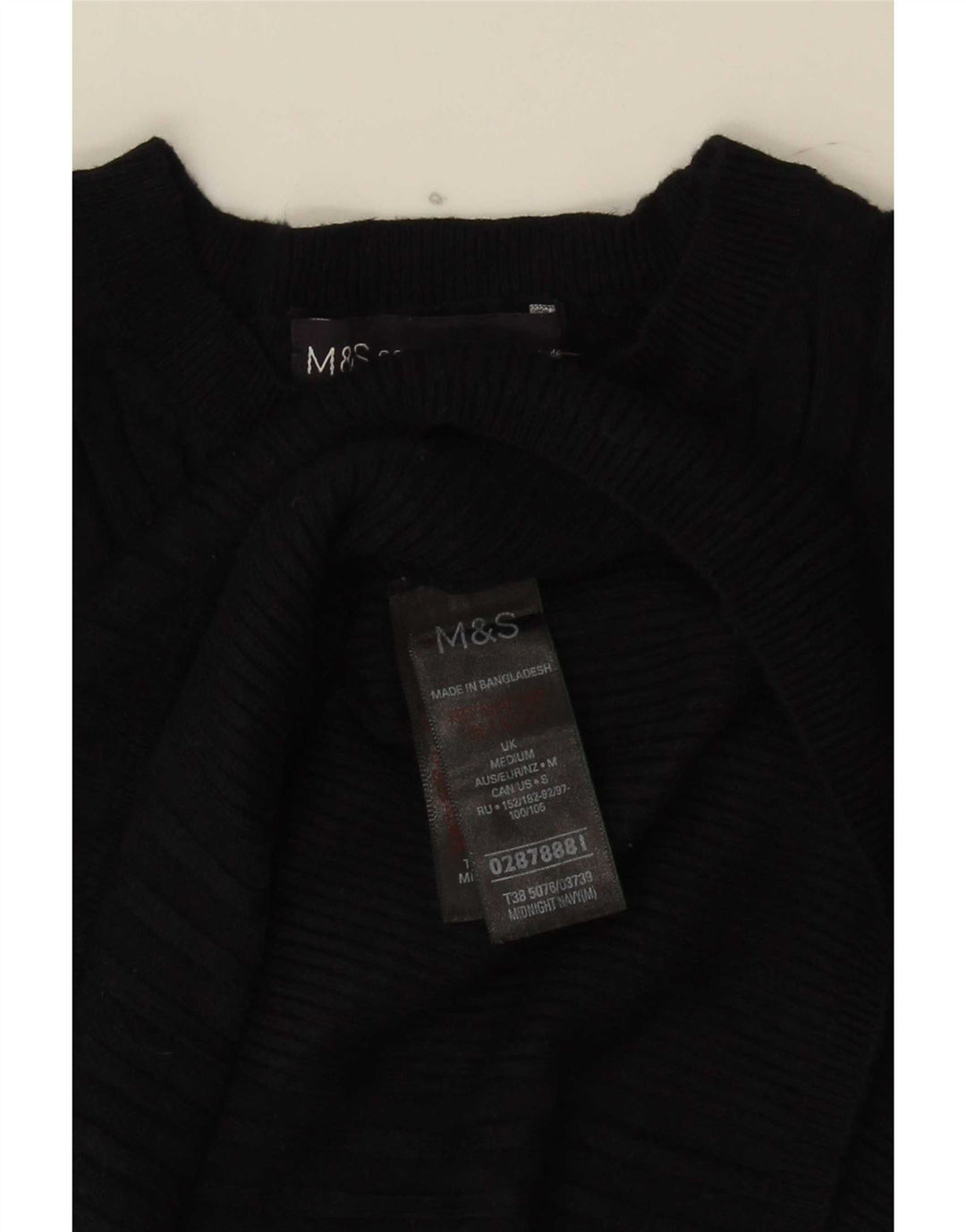 Женский джемпер с вырезом «лодочка» Marks & Spencer UK 12, средний темно-синий