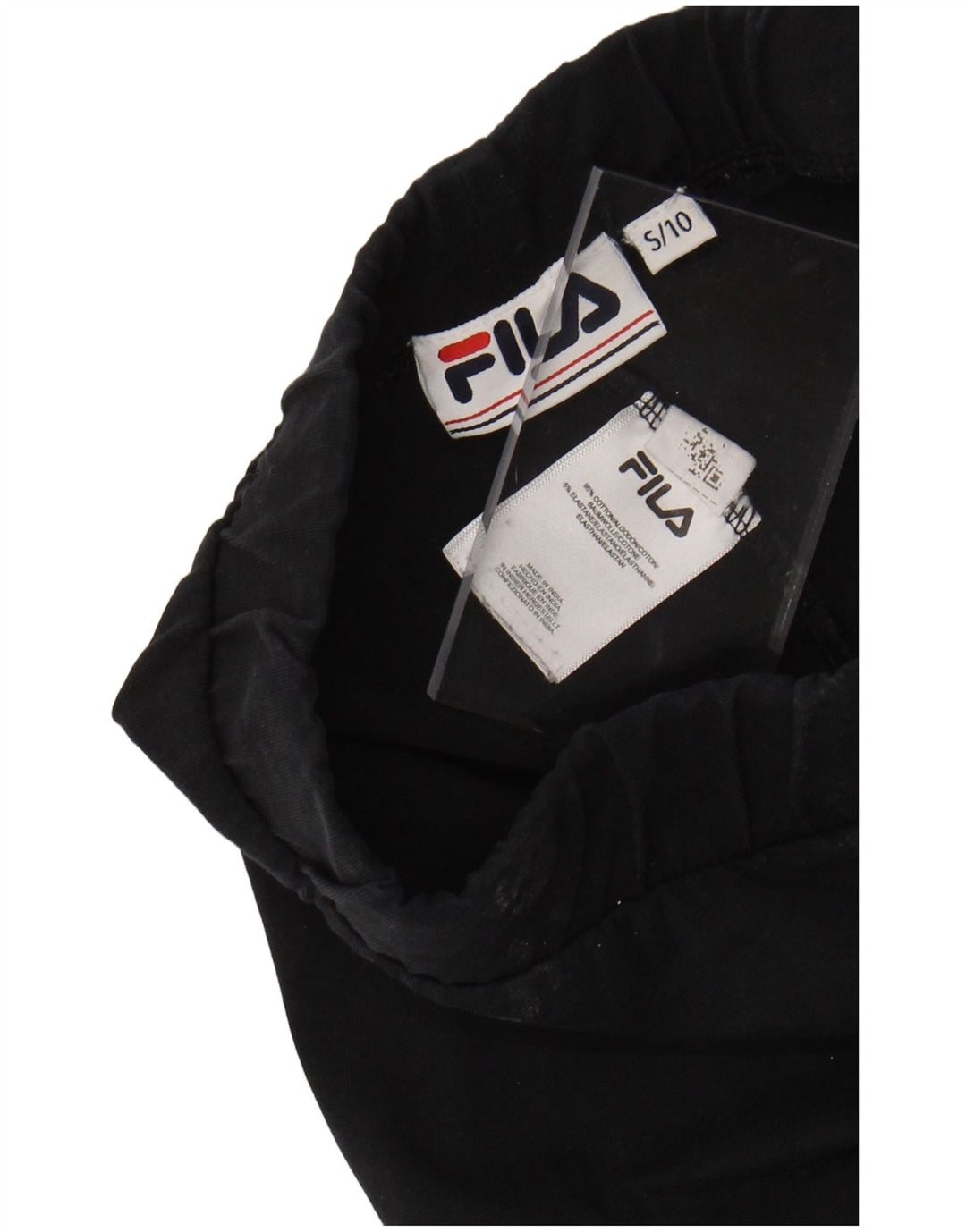 Женские леггинсы с рисунком FILA UK 10, маленькие, черные, хлопковые