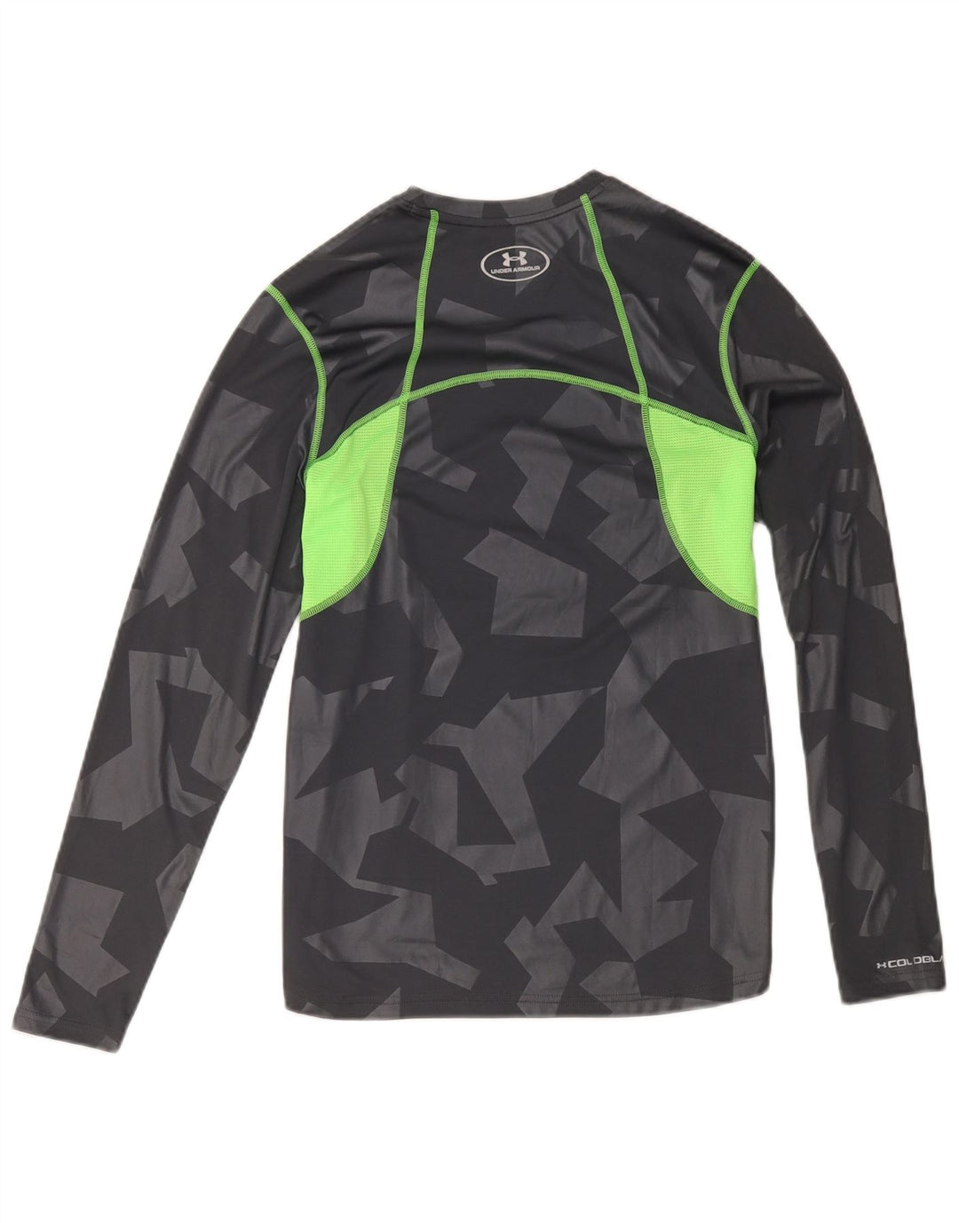 Мужской топ Under Armour Heat Gear с длинным рукавом, маленький серый с геометрическим рисунком, полиэстер