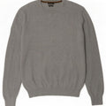 Мужской джемпер с круглым вырезом Massimo Dutti, большой серый хлопковый свитер