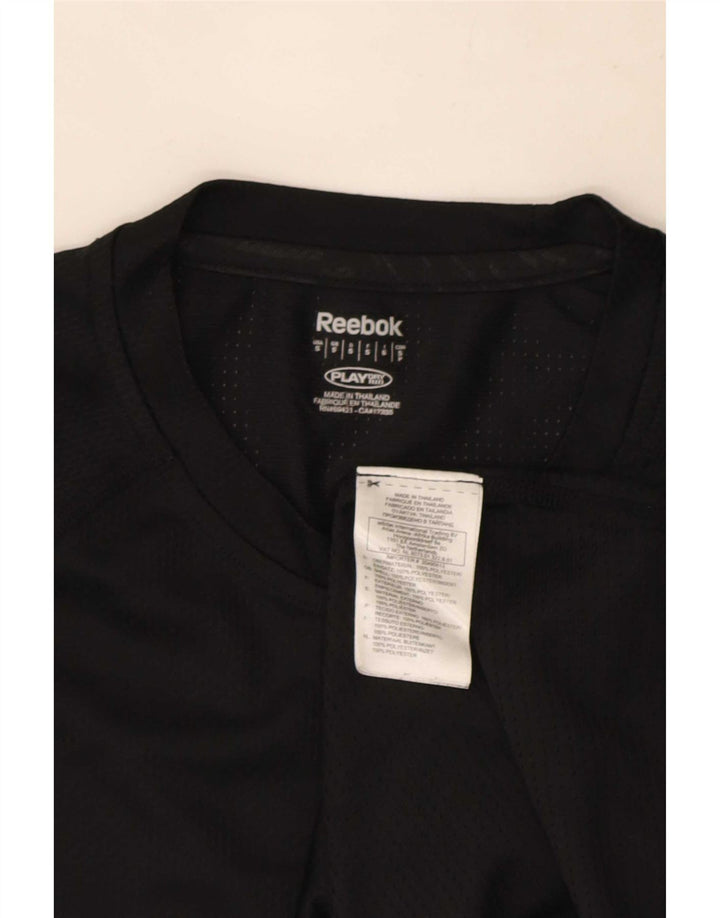 Мужская футболка Reebok, маленький черный полиэстер