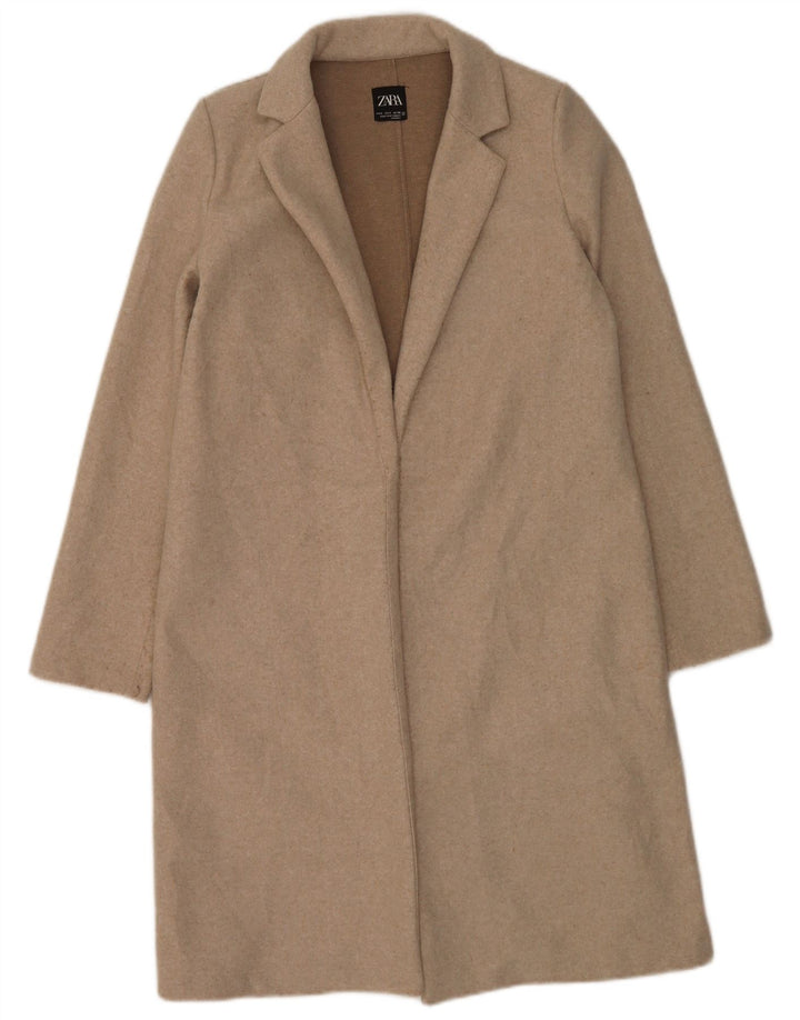 Женское открытое пальто Zara UK 10, маленький серый полиэстер