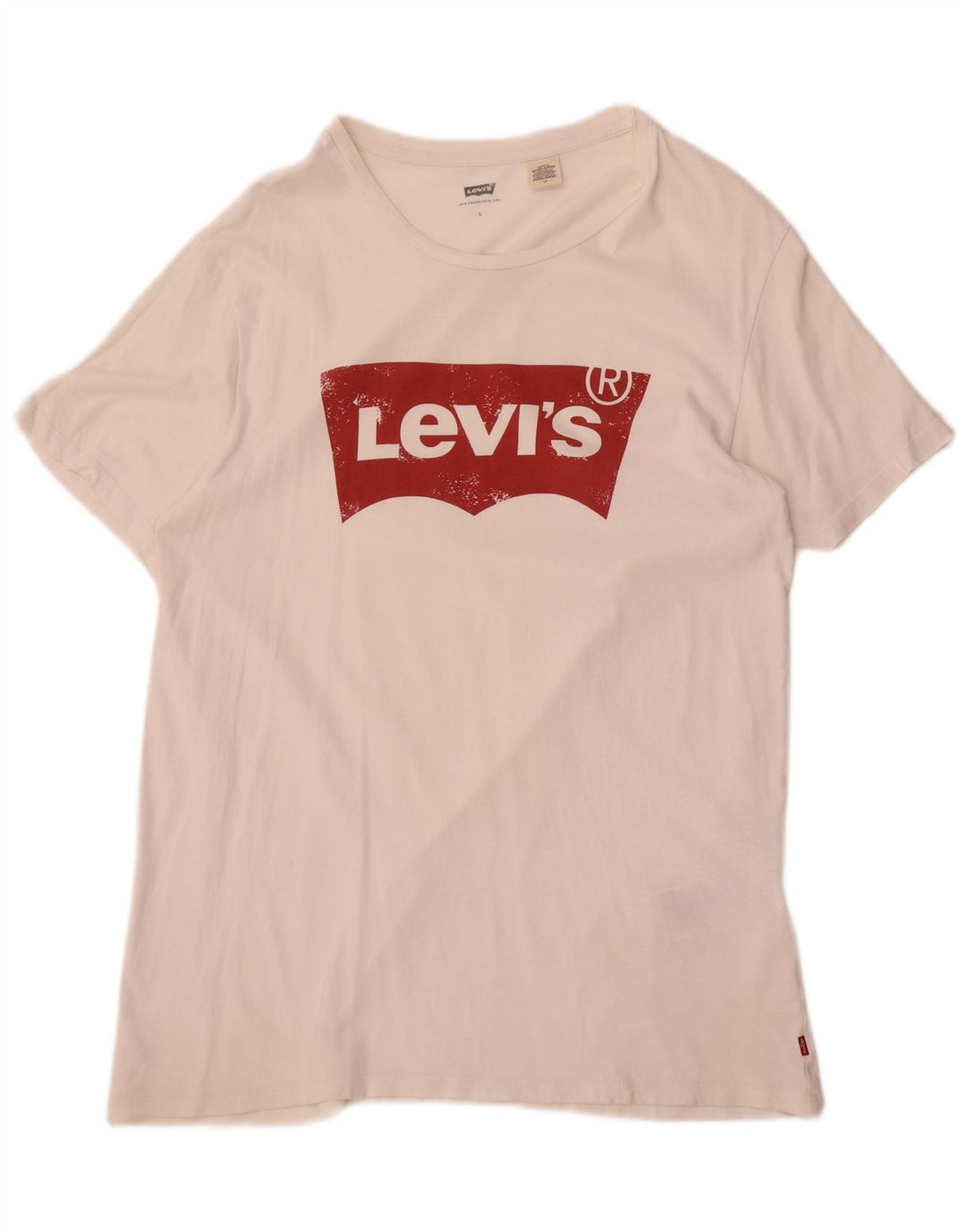 Мужская футболка с рисунком Levi's, большой белый хлопок