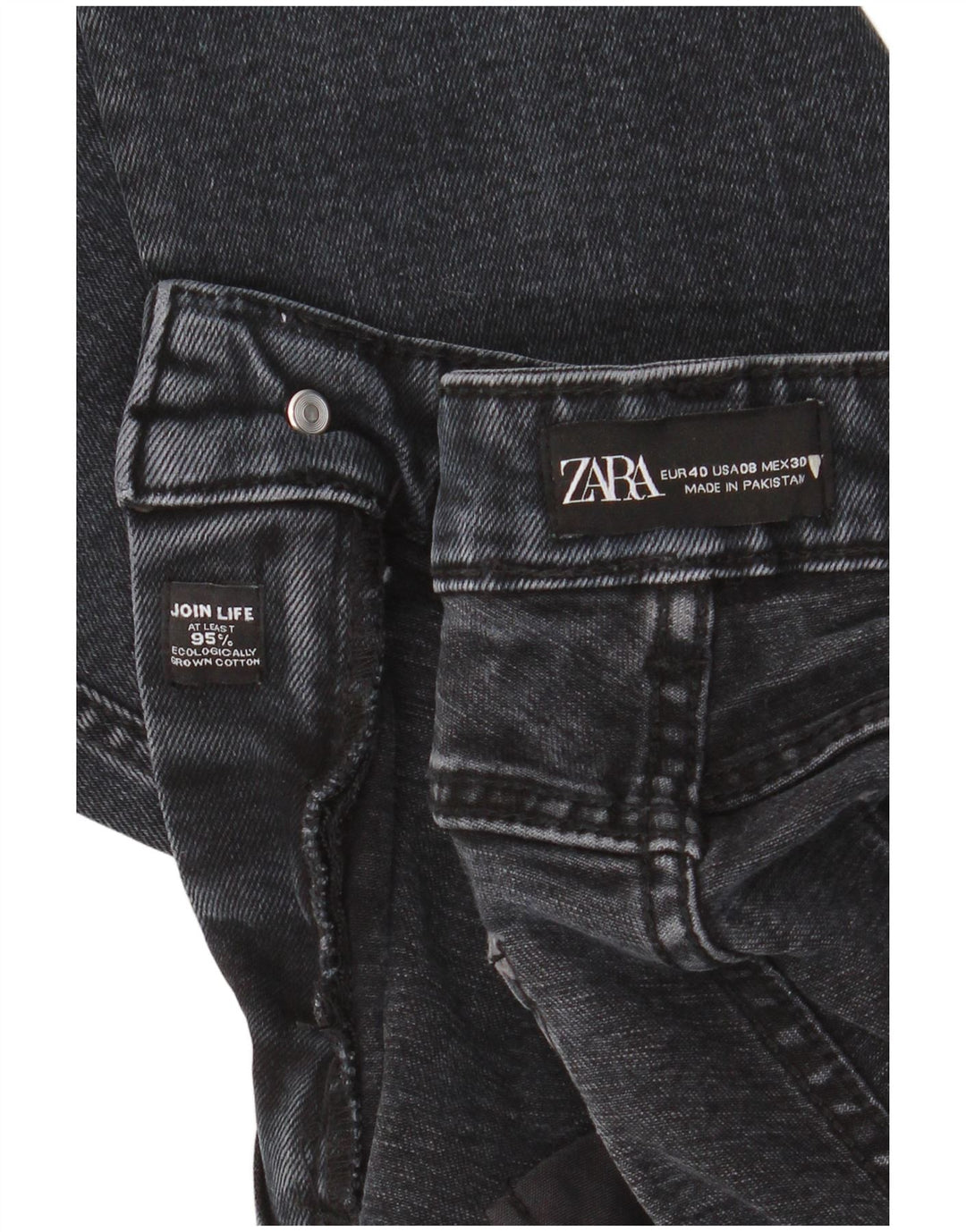 Женские укороченные джинсы Zara EU 40 Medium W30 L25 Темно-синие, хлопок