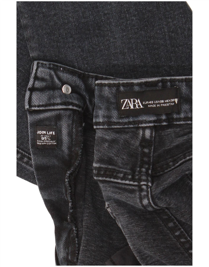 Женские укороченные джинсы Zara EU 40 Medium W30 L25 Темно-синие, хлопок