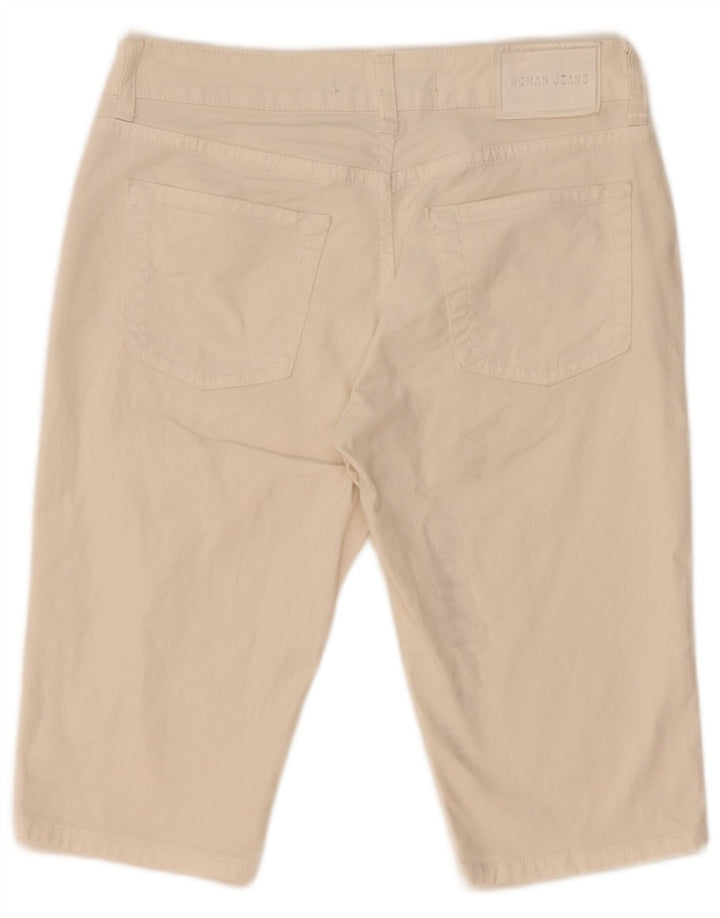 Женские джинсовые шорты Zara EU 38, маленькие W28, бежевый хлопок