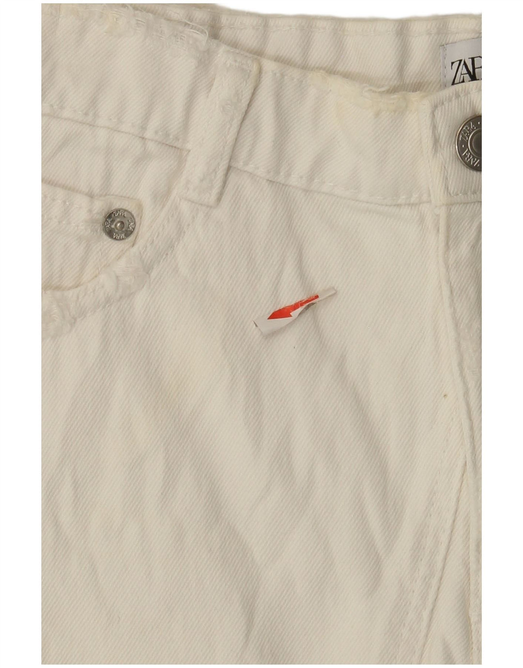 Женские джинсовые шорты Zara, маленькие W26, белые