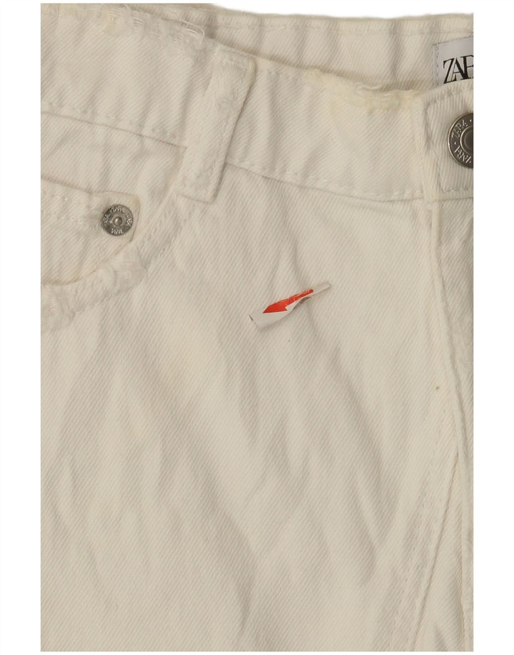 Женские джинсовые шорты Zara, маленькие W26, белые