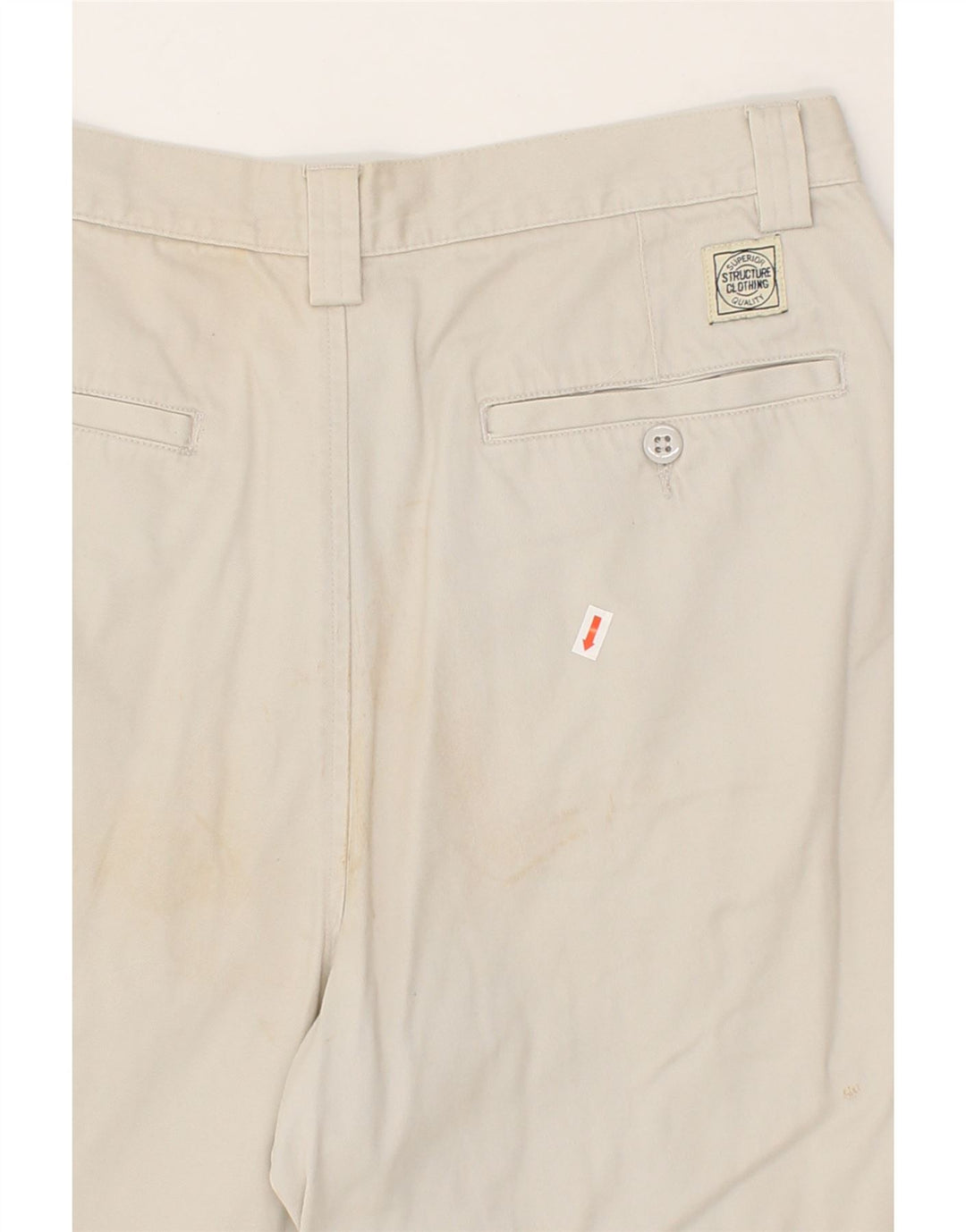 VINTAGE Mens Casual Shorts W33 Medium Beige Cotton Vintage Vintage and Second-Hand Vintage from Messina Hembry 