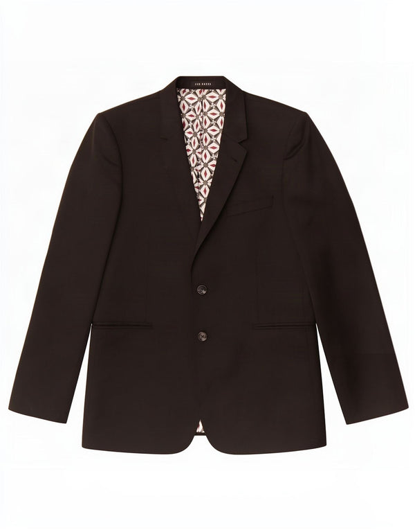 Мужской пиджак на 2 пуговицах Ted Baker UK 42 XL, черная шерсть