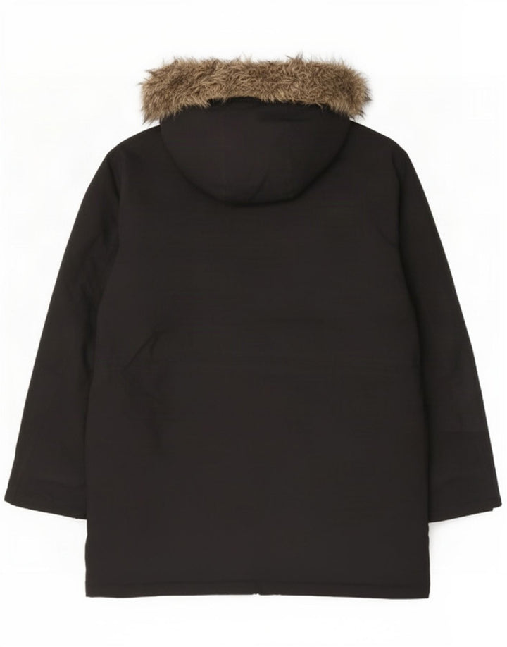 Мужская парка Jack & Jones с капюшоном UK 44 2XL, черный полиэстер