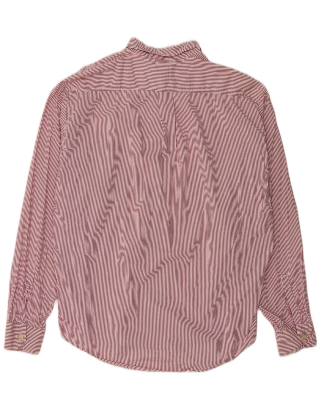 POP 84 Мужская рубашка XL из хлопка в тонкую полоску фиолетового цвета