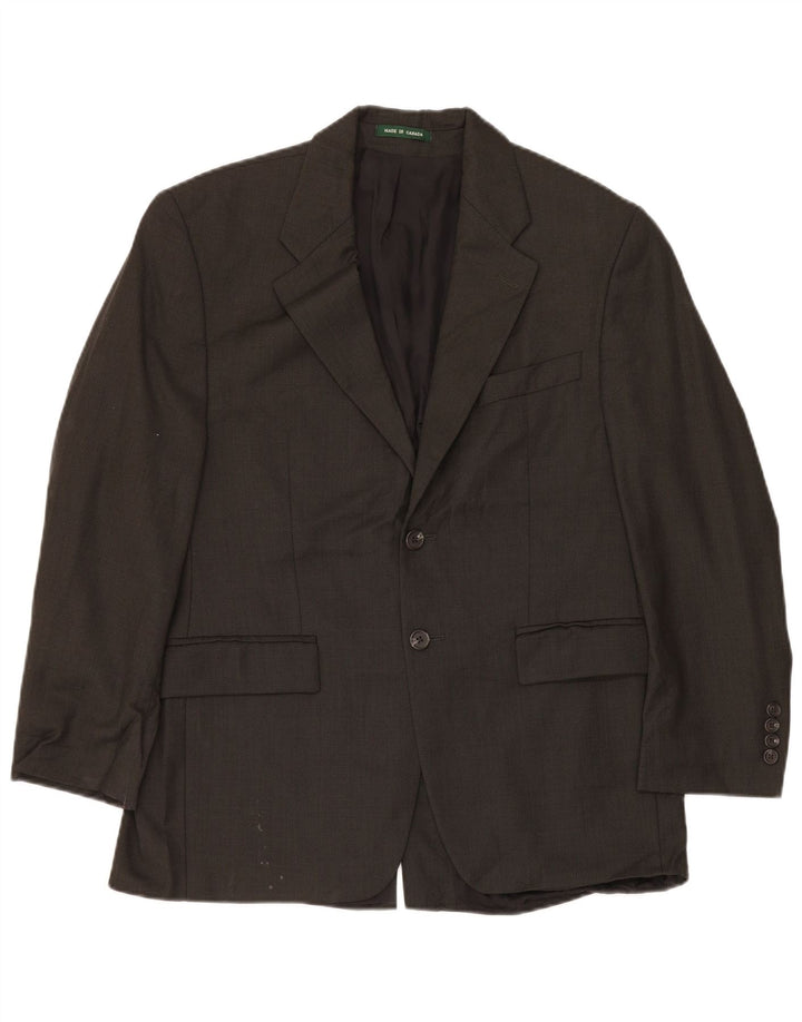 Мужской пиджак на двух пуговицах Ralph Lauren IT 56 2XL, черная шерсть