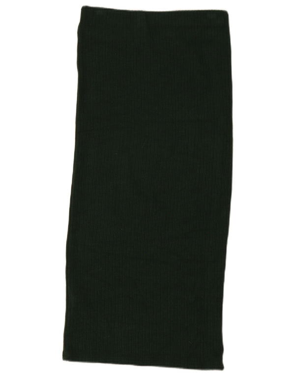 Женская юбка миди с завышенной талией Zara Medium W30, зеленая вискоза