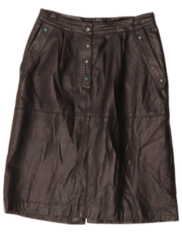 Юбка женская кожаная VINTAGE W26, маленькая, черная