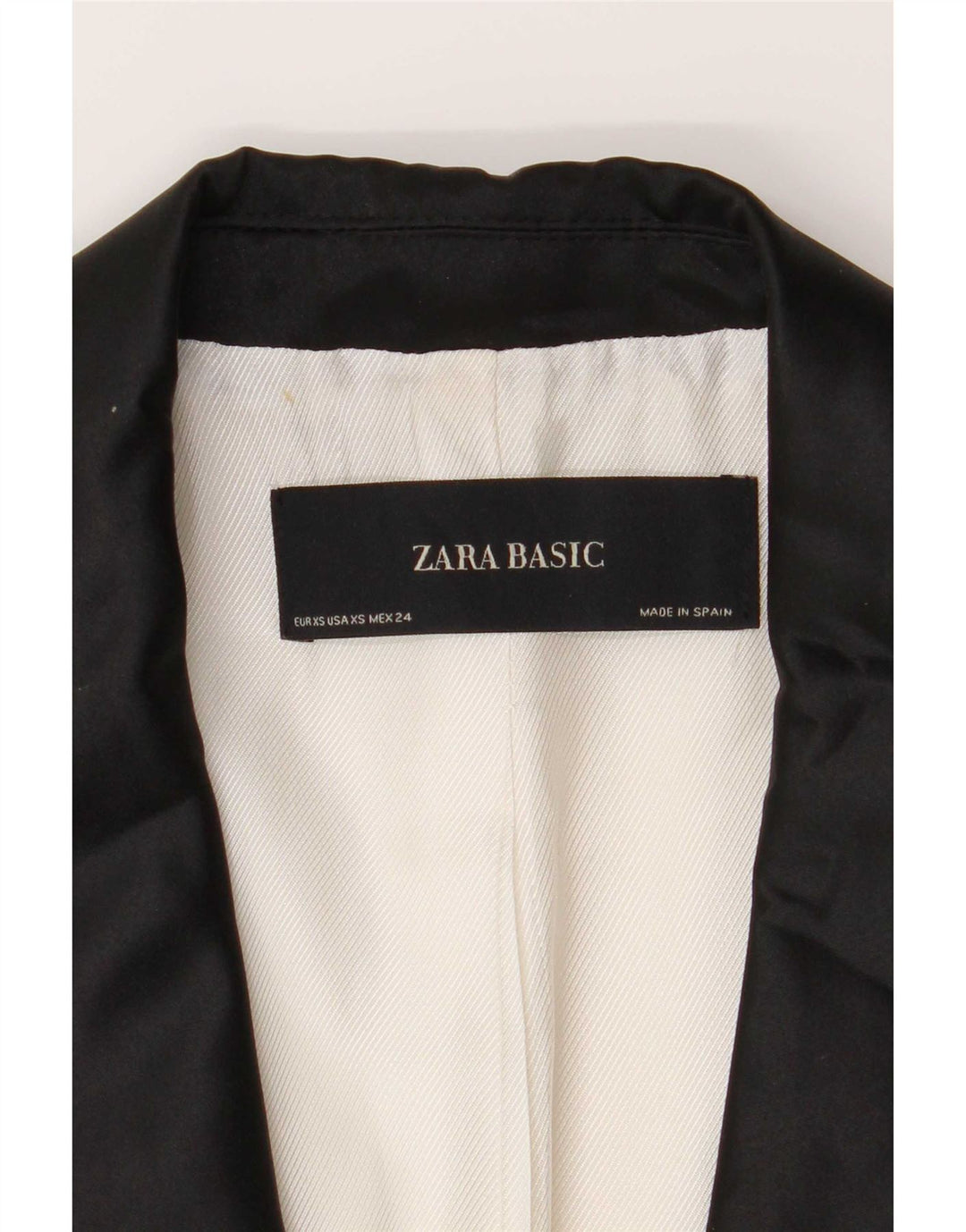 Женский пиджак Zara на 2 пуговицах UK 6 XS, белый полиэстер с цветными блоками