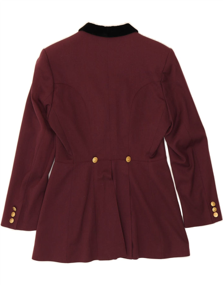 KENTUCKY Womens 4 Button Blazer Jacket IT 42 Medium Burgundy Vintage Kentucky and Second-Hand Kentucky from Messina Hembry 