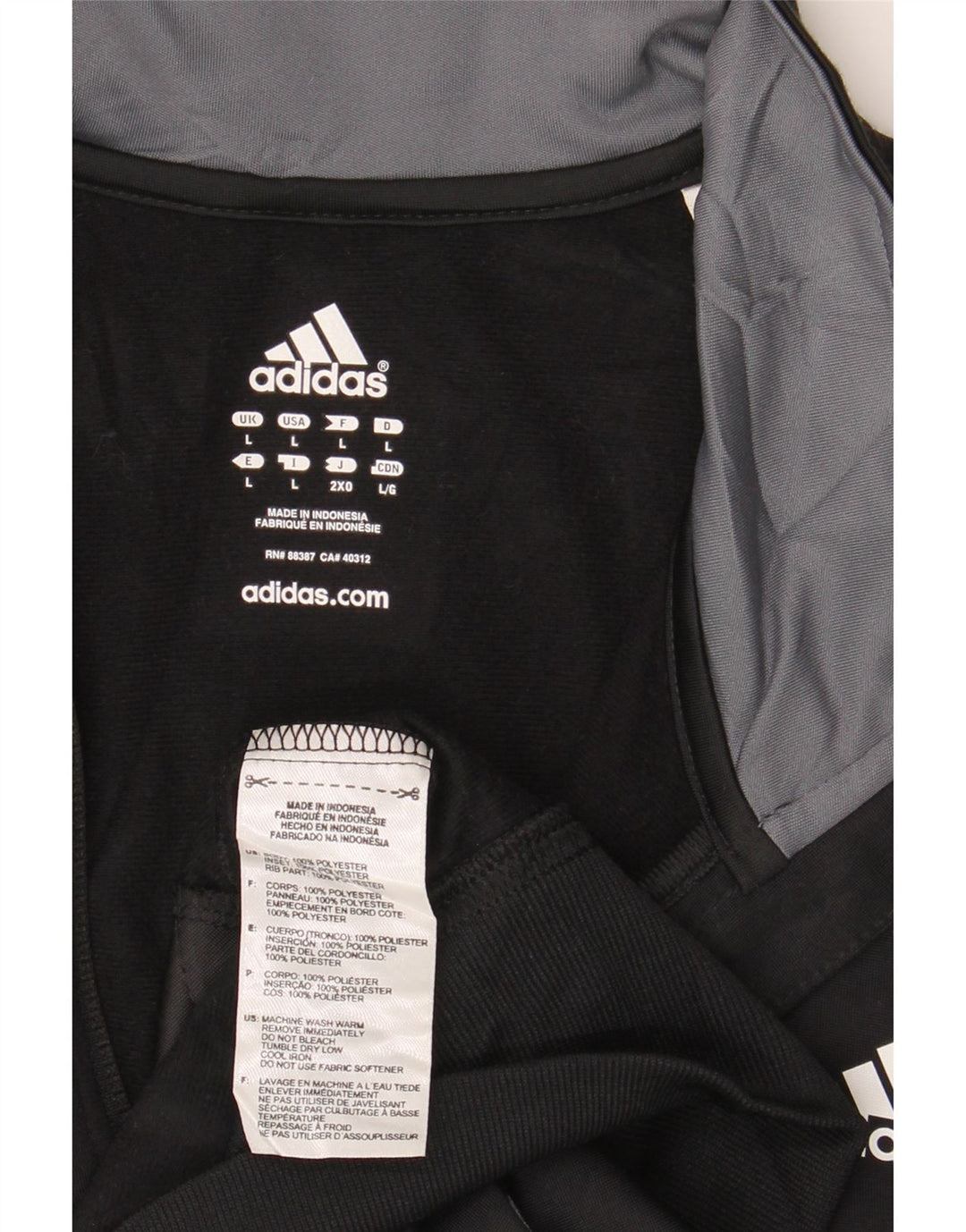 Мужская спортивная куртка Adidas, большая черная полиэстер с цветными блоками