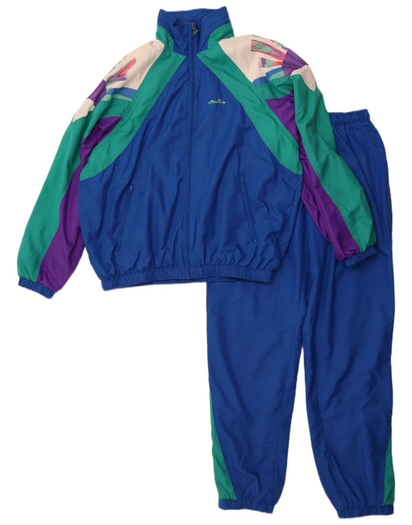 Мужской спортивный костюм свободного покроя Ellesse IT 48 средний синий с цветными блоками