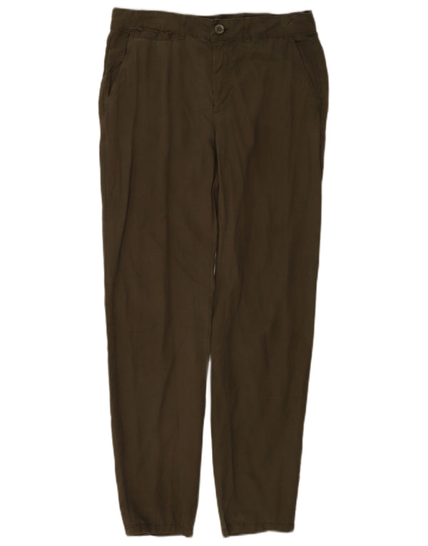 Женские зауженные брюки-чиносы Zara EU 36 XS W26 L28, зеленые лиоцелл