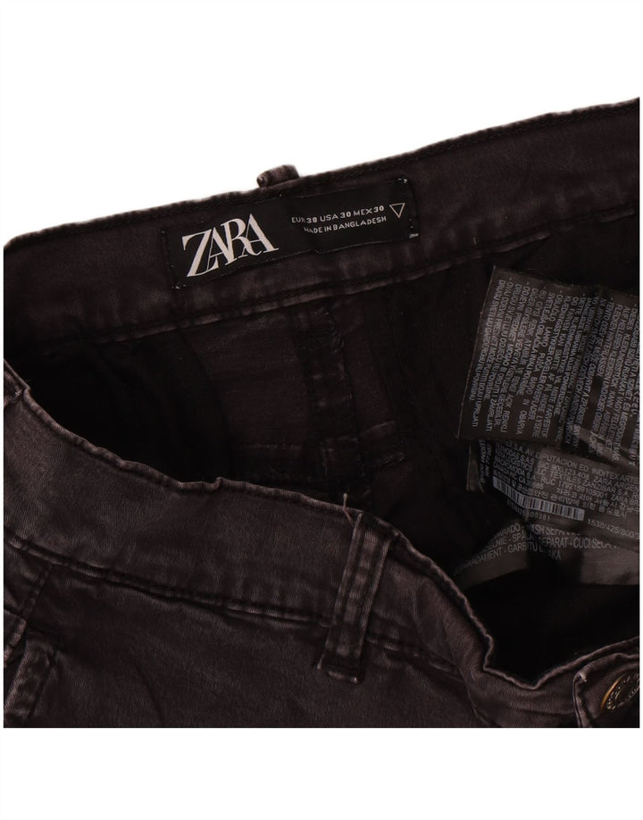 Мужские джинсы-карго Zara Slim EU 38, маленькие W30 L30, серые, хлопок