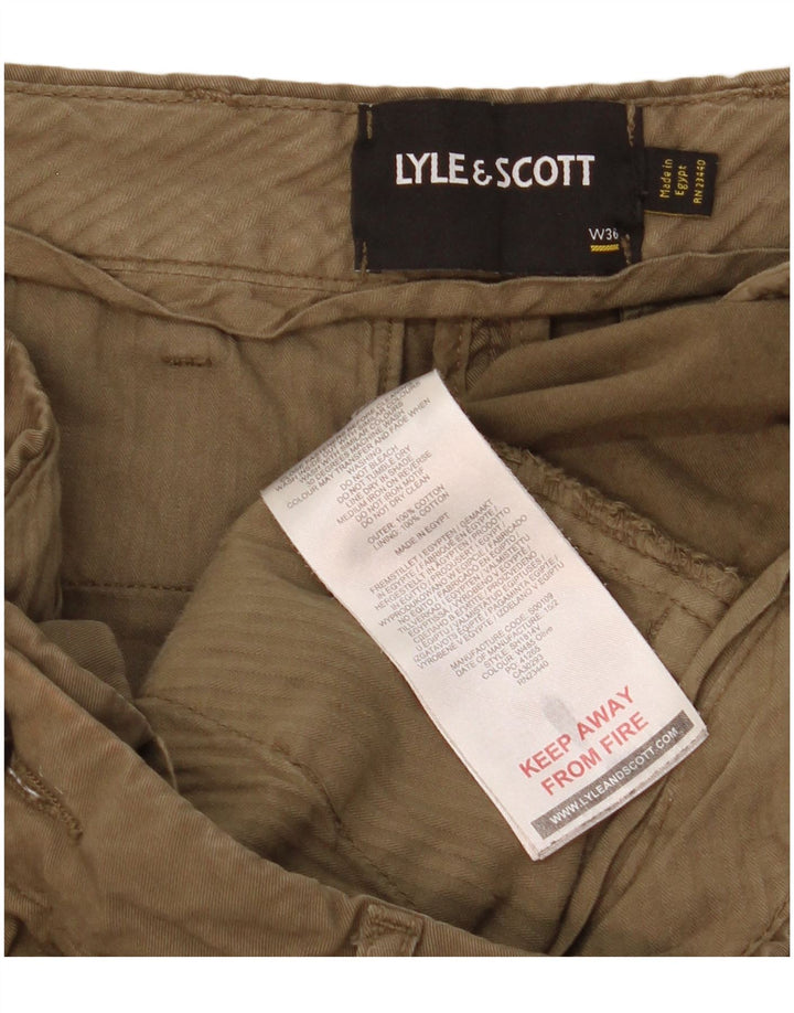Мужские шорты чинос Lyle & Scott W36, большой размер, цвет хаки, хлопок