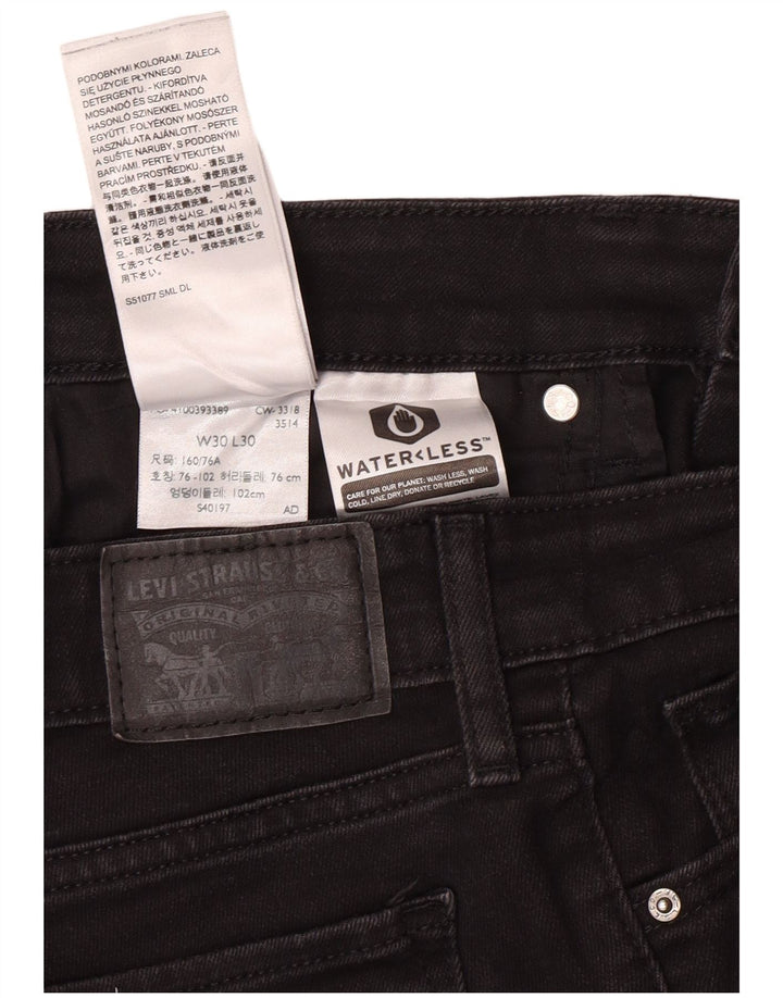 Женские джинсы скинни LEVI'S 711 W30 L30, черный хлопок