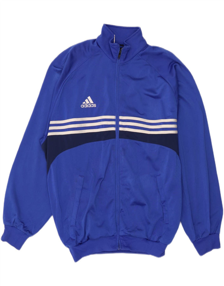 Мужская спортивная куртка Adidas UK 42/44, большой синий полиэстер с цветными блоками