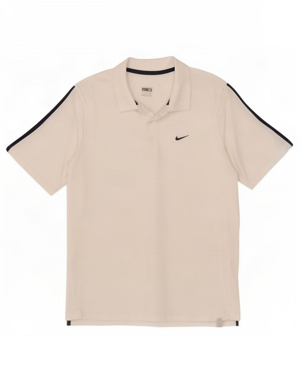 Мужская рубашка-поло Nike среднего размера, белая