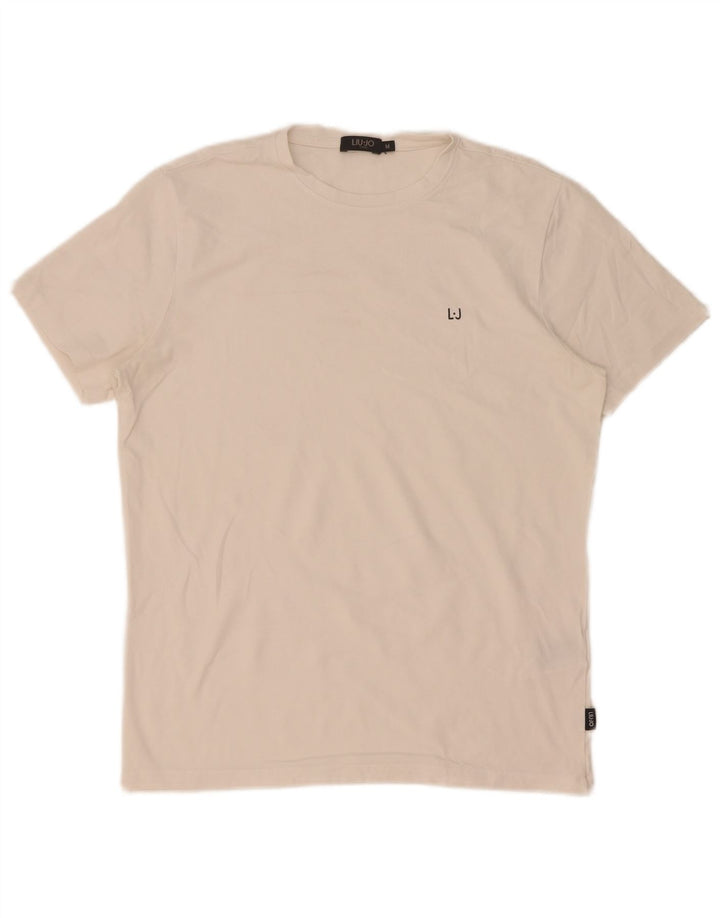 Мужская футболка Liu Jo Top из белого хлопка среднего размера