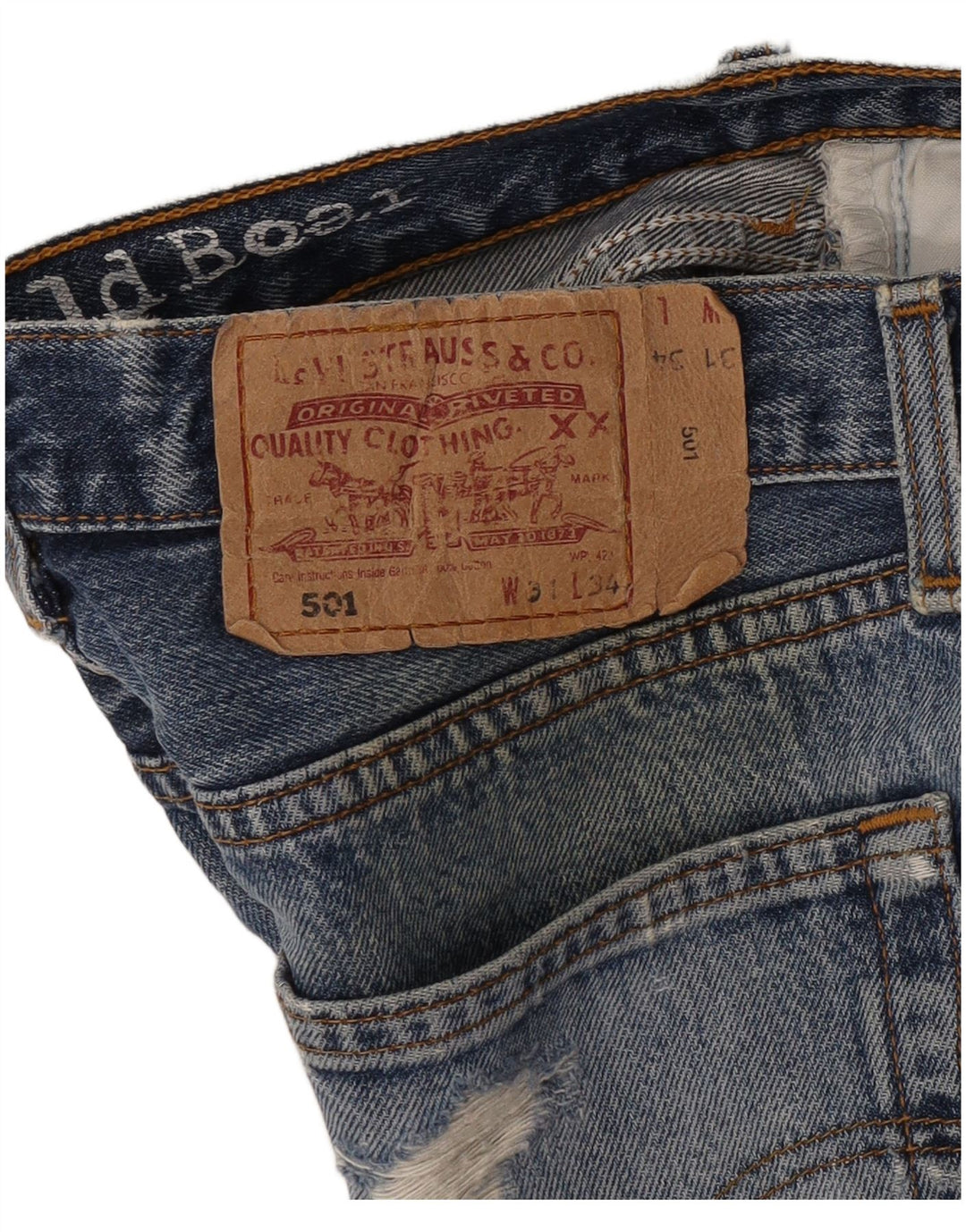 Женские джинсовые шорты Levi's 501 W31, средние синие