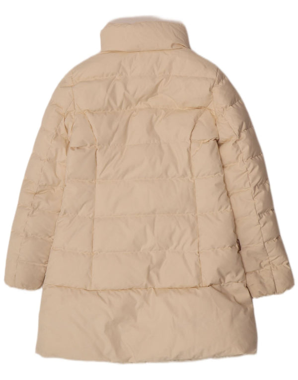 Woolrich Womens Padded Jacket UK 10 Small Off White Polyester