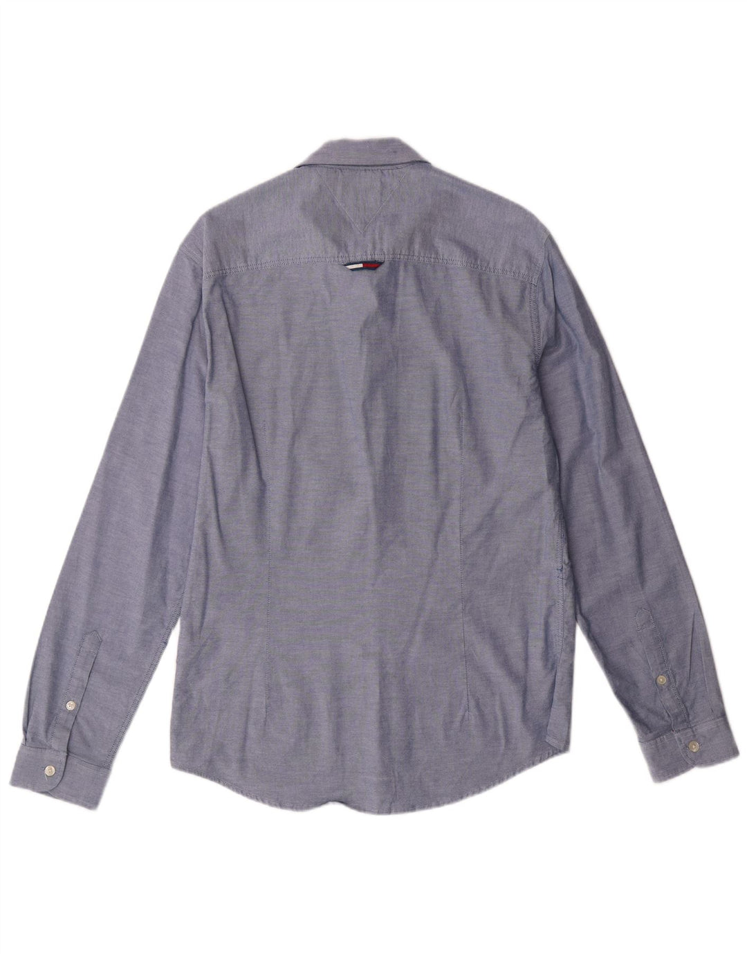 TOMMY HILFIGER Мужская рубашка приталенного кроя из хлопка среднего синего цвета