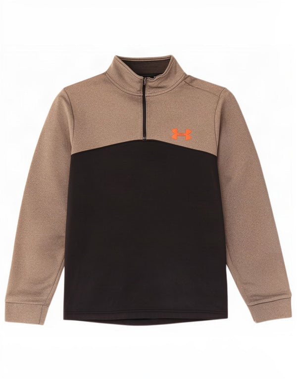 Мужской пуловер с воротником на молнии Under Armour, маленький черный цветной блок