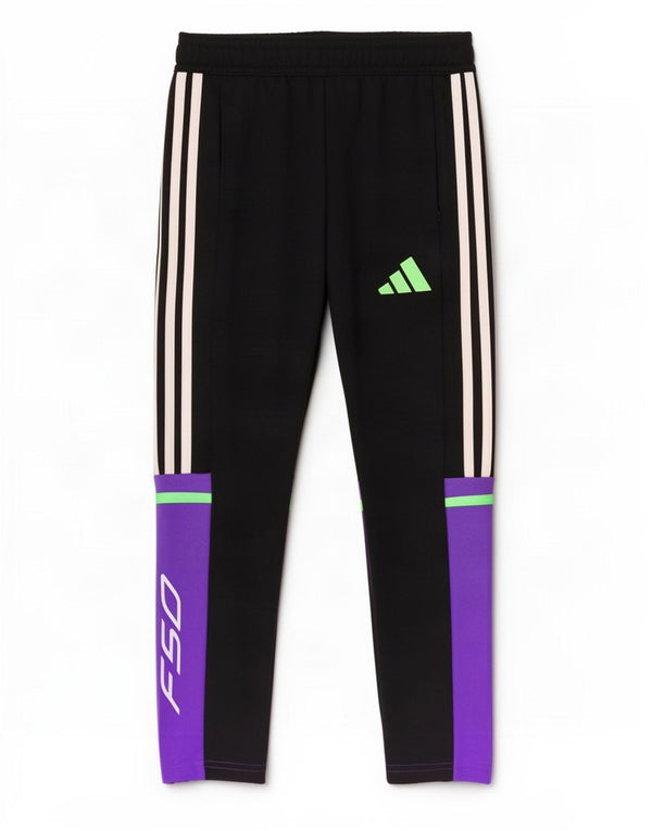 Спортивные брюки Adidas Aeroready для девочек 7-8 лет, черные цветные блоки