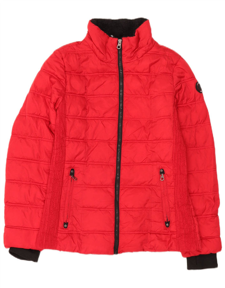 Женская стеганая куртка Nautica UK 14, средний красный полиэстер