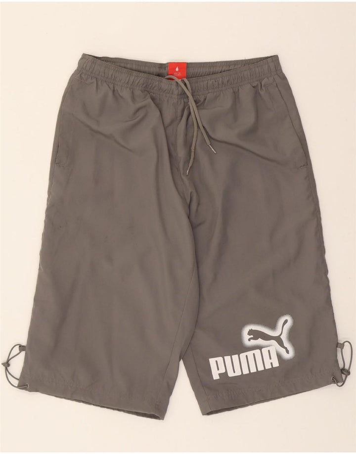 PUMA Mens Graphic Sport Shorts Medium  Grey Colourblock Polyester Vintage Puma and Second-Hand Puma from Messina Hembry 