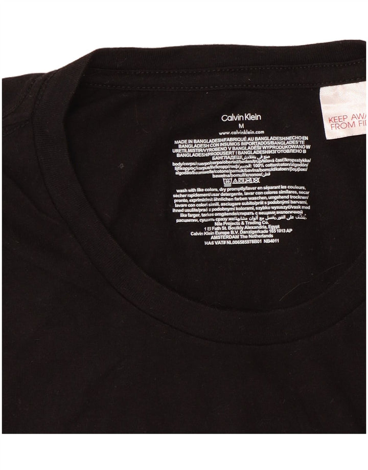 Мужская футболка Calvin Klein из хлопка среднего размера, черная
