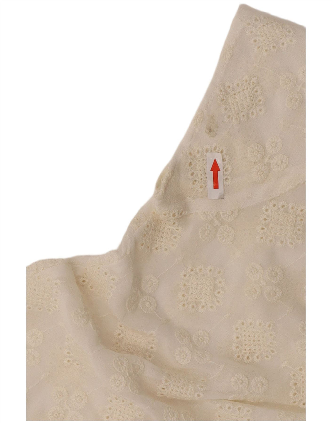 Женский прозрачный топ Zara UK 10, маленький белый полиэстер с цветочным принтом