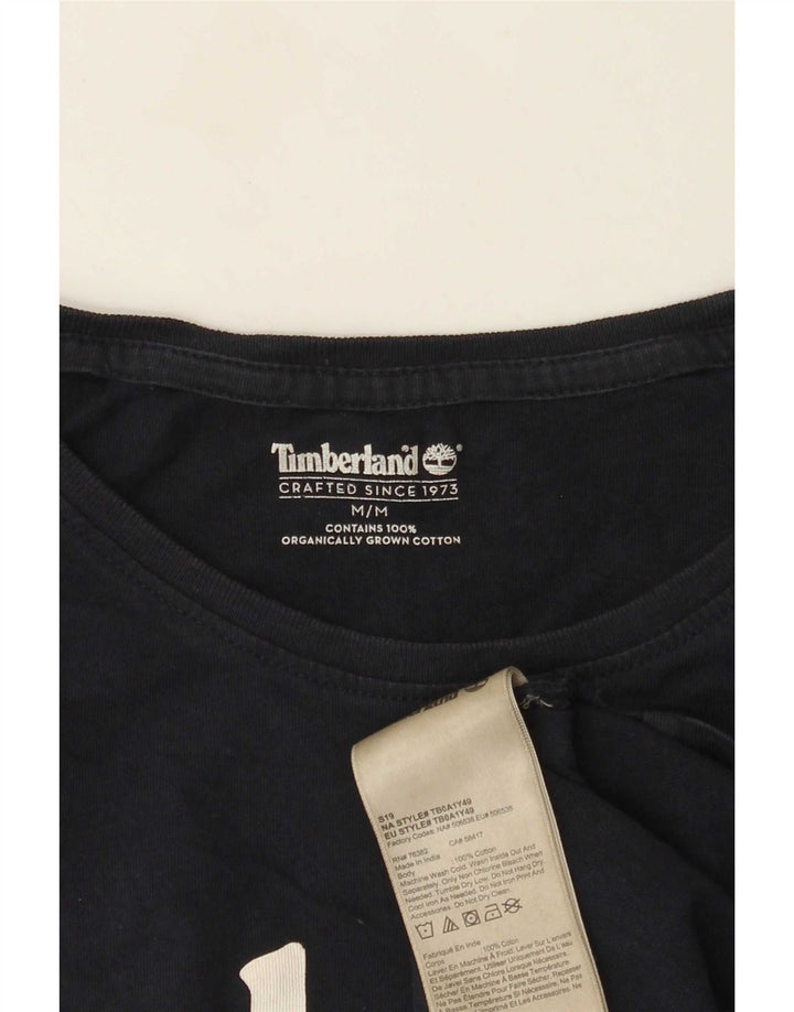 Мужская футболка с рисунком Timberland, средний темно-синий хлопок