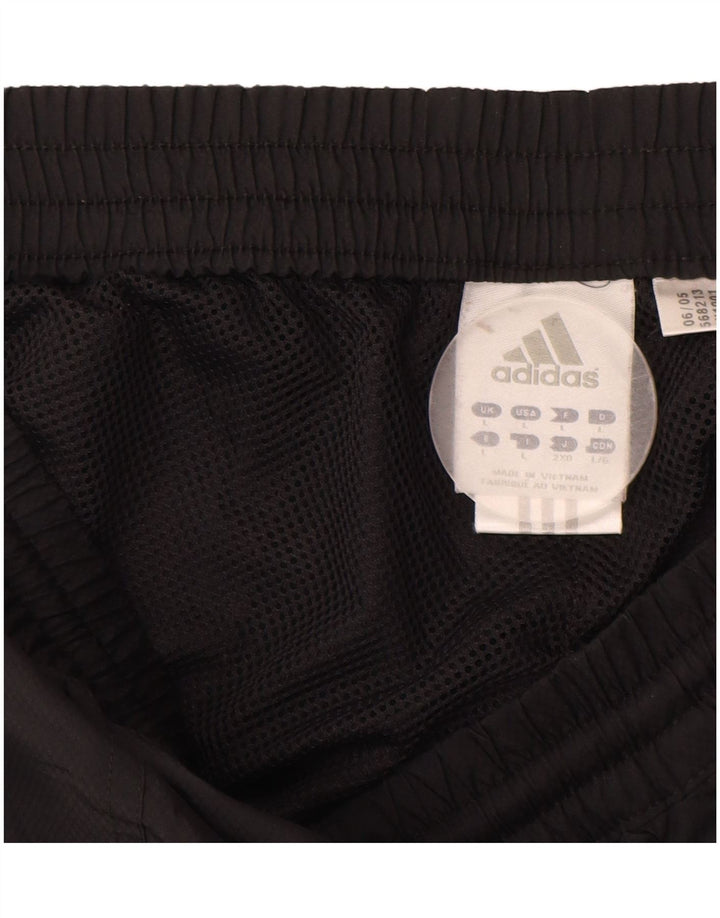 Мужские спортивные брюки Adidas, большие черные из полиэстера