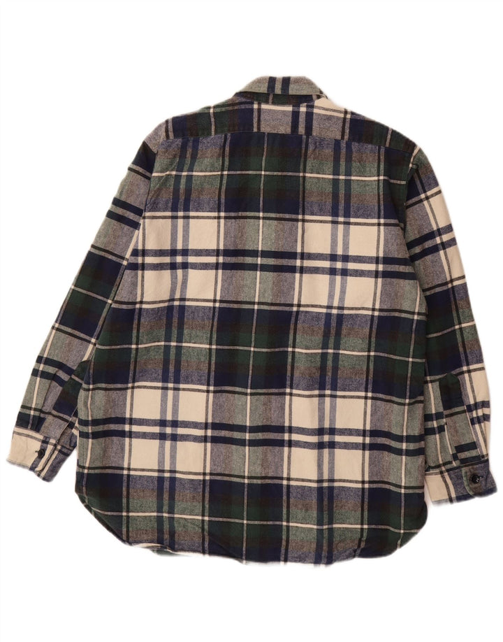 Мужская фланелевая рубашка L.L.Bean, хлопковая клетка среднего зеленого цвета